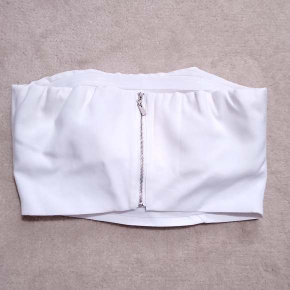 Chicwish sweet knot bustier short crop top white bow twist Medium M - Picture 7 of 15